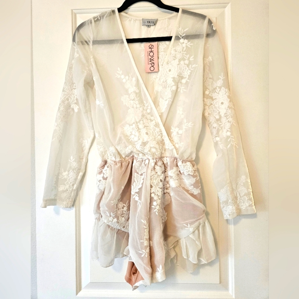 NWT Sheer Lace Romper/Playsuit